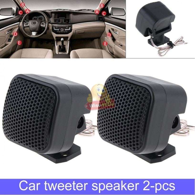 12V 500W 2 Pack Car Audio Tweeter Speakers, More Sound, Less Energy