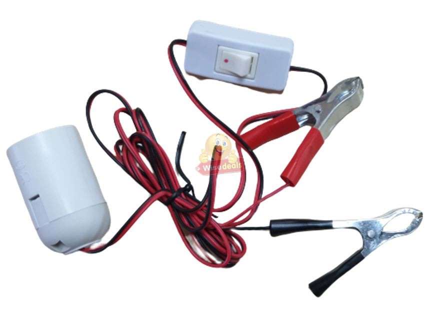 DC 12V E27 High Power 5W LED Light Bulb with Adapter, Wire & Battery Clamps