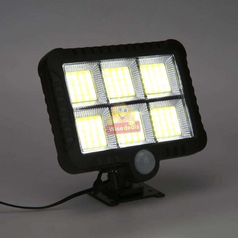 120 LED COB Super Bright Solar Flood Light with Solar Panel, 5m Link Data Line & Screws
