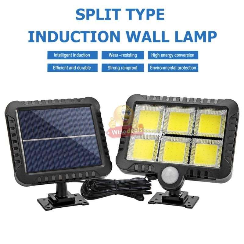 120 LED COB Super Bright Solar Flood Light with Solar Panel, 5m Link Data Line & Screws