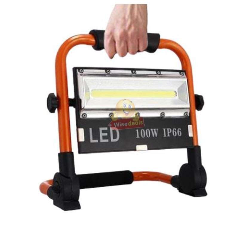 Super Bright LED COB 100W Portable Flood Light, 3 Modes, Waterproof, Rechargeable etc
