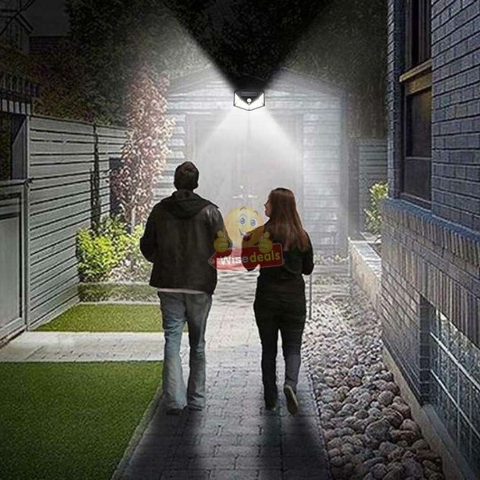 Super Bright 100 LED COB Solar Wall Light with 3 Modes, 600 Lumens, 270°, Waterproof etc