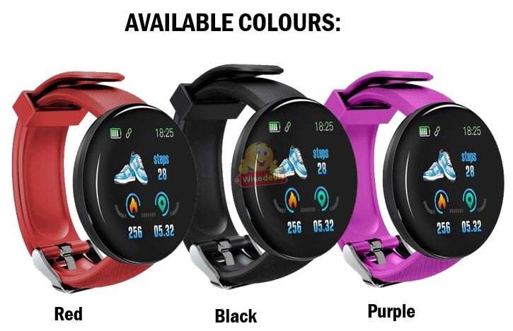 Bluetooth Health Smart Watch - Monitor Heart Rate, Blood Pressure, Blood Oxygen, Calorie, Distance