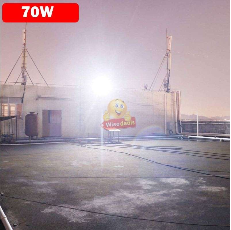 70W LED SOLAR Flood Light with Remote Control, Solar Panel, 5m Cable, Waterproof, etc
