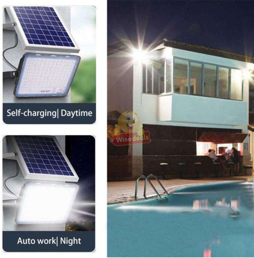 70W LED SOLAR Flood Light with Remote Control, Solar Panel, 5m Cable, Waterproof, etc