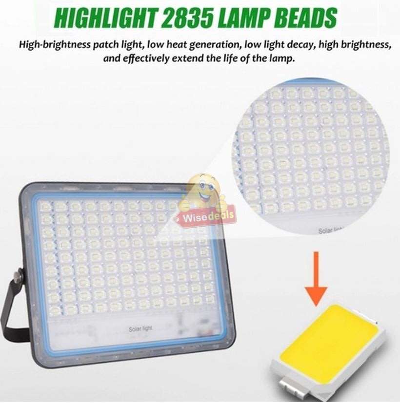 70W LED SOLAR Flood Light with Remote Control, Solar Panel, 5m Cable, Waterproof, etc