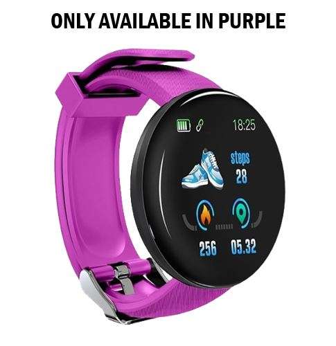 Bluetooth Health Smart Watch - Monitor Heart Rate, Blood Pressure, Blood Oxygen - PURPLE ONLY