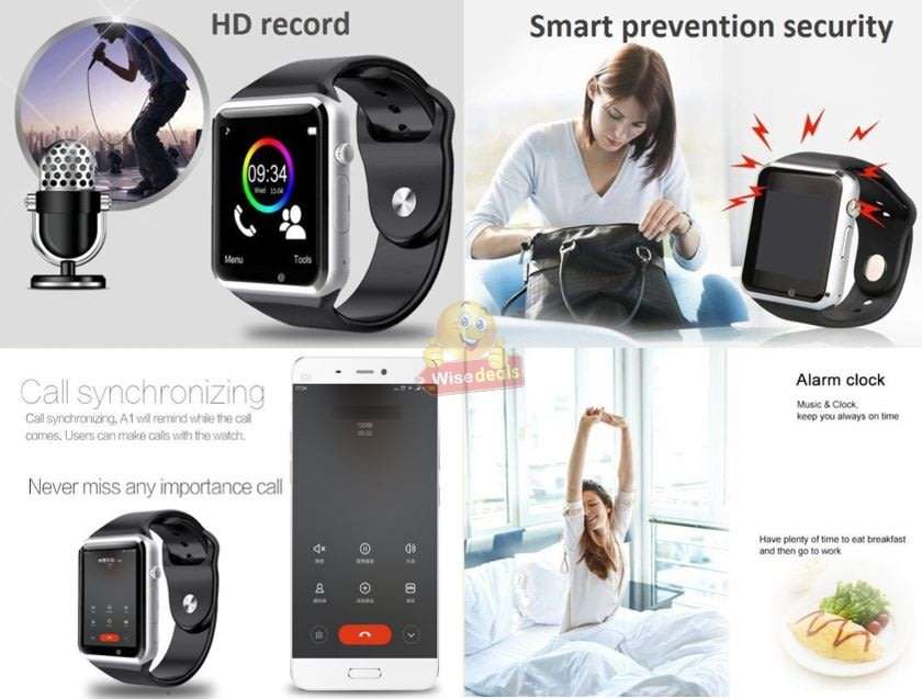 New Fashion Sport Smart Watch  Support Sim & SD Card, Touch Screen, Bluetooth, Camera, Audio, Video