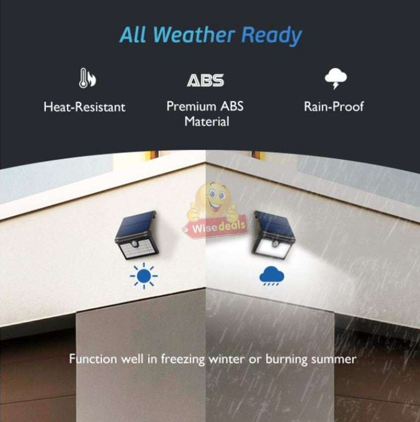 NEW Super Bright Foldable SOLAR Wall Light with 3 Lightening Modes, 34 LEDs, Portable, Adjustable