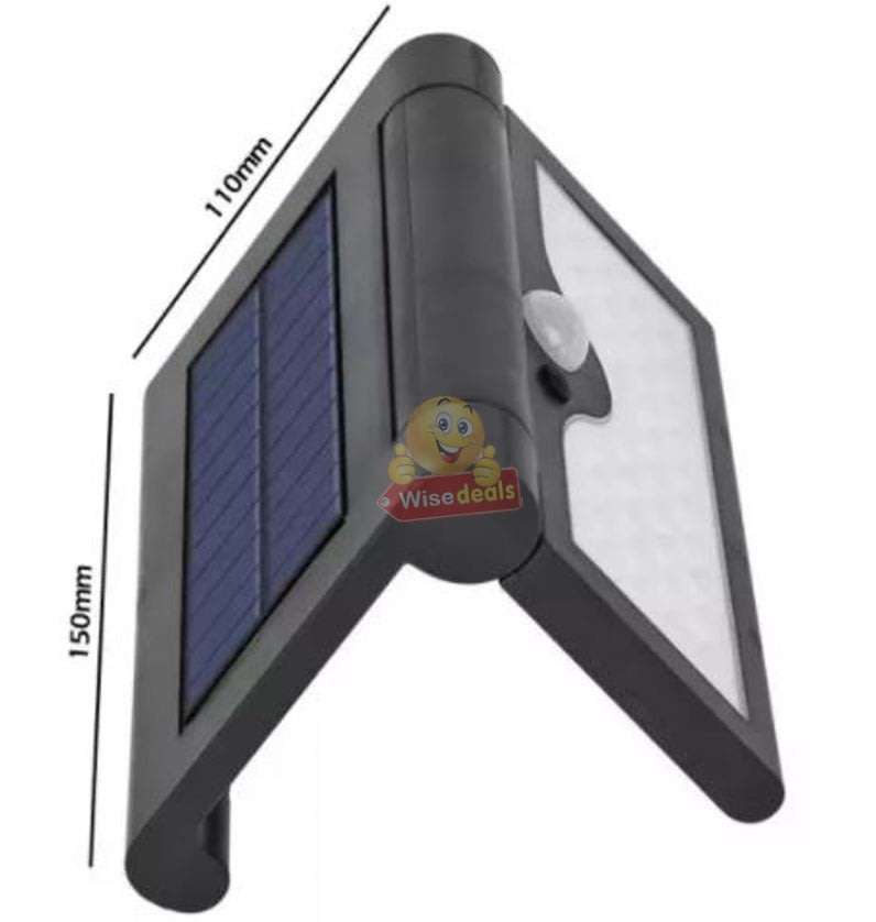 NEW Super Bright Foldable SOLAR Wall Light with 3 Lightening Modes, 34 LEDs, Portable, Adjustable