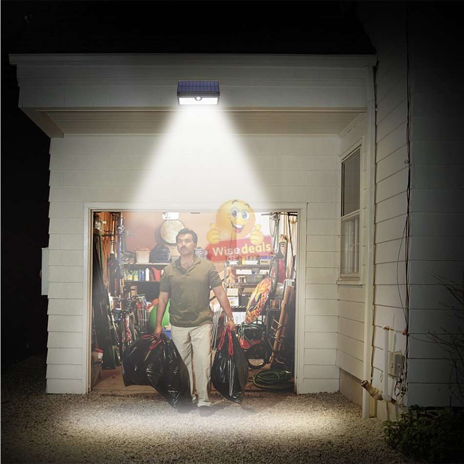 NEW Super Bright Foldable SOLAR Wall Light with 3 Lightening Modes, 34 LEDs, Portable, Adjustable