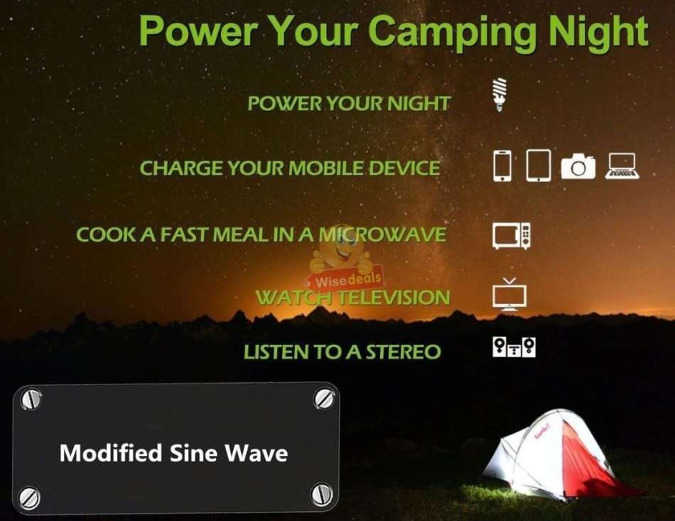 Solar Power Inverter - 1500W Constant Power & 3000W Surge Power, Convert 12V DC to 220V AC