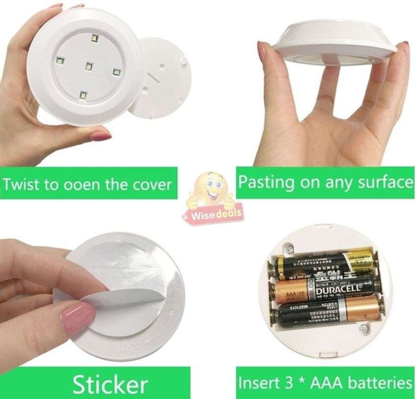 3 Piece Wireless, Adjustable, Multi-fnctional COB LED Light Set with Remote, Dimmer Control & Timer