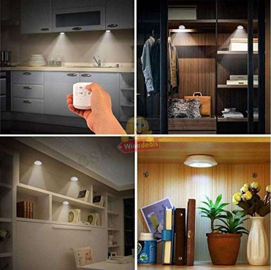 3 Piece Wireless, Adjustable, Multi-fnctional COB LED Light Set with Remote, Dimmer Control & Timer