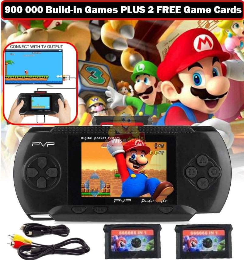 PVP Station Video Game Console with more than 900 000 Build-in Games PLUS 2 Game Cards