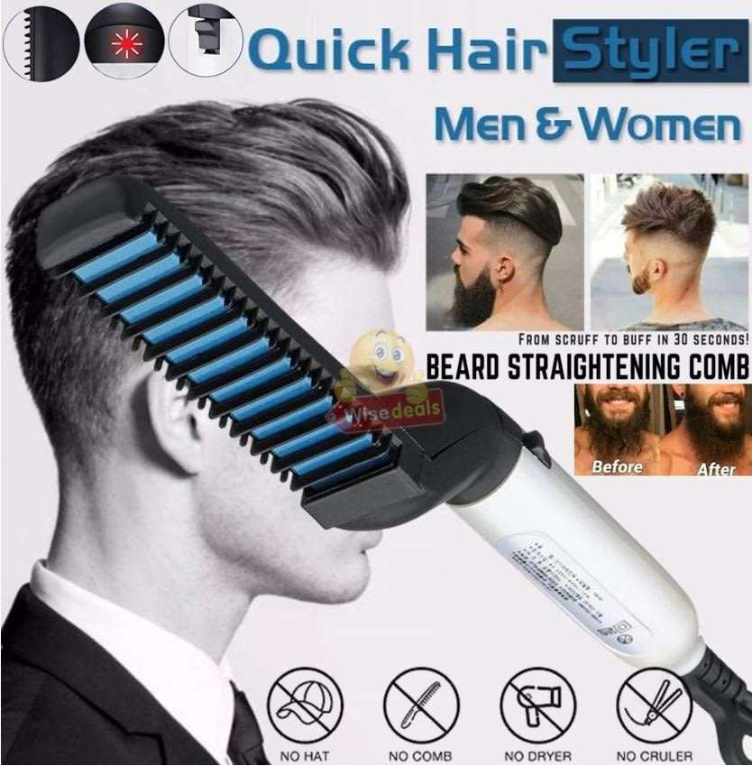 Modelling Comb for curling, trimming and straightening, tidy beards in seconds
