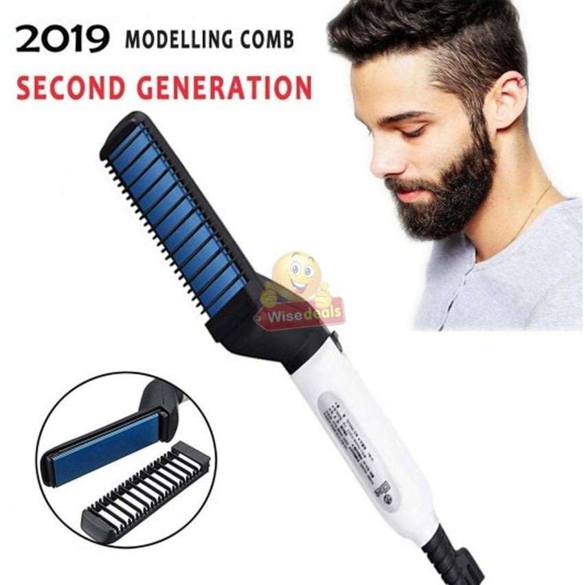 Modelling Comb for curling, trimming and straightening, tidy beards in seconds