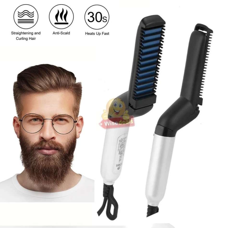 Modelling Comb for curling, trimming and straightening, tidy beards in seconds