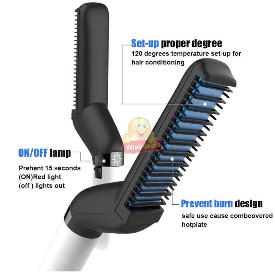 Modelling Comb for curling, trimming and straightening, tidy beards in seconds