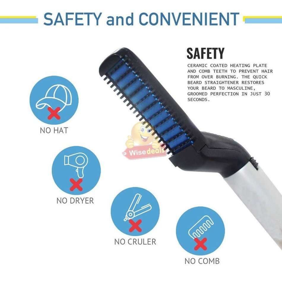 Modelling Comb for curling, trimming and straightening, tidy beards in seconds