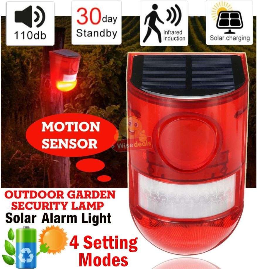 Waterproof Motion Sensor LED SOLAR ALARM LIGHT - Your all-in-one Security Necessity