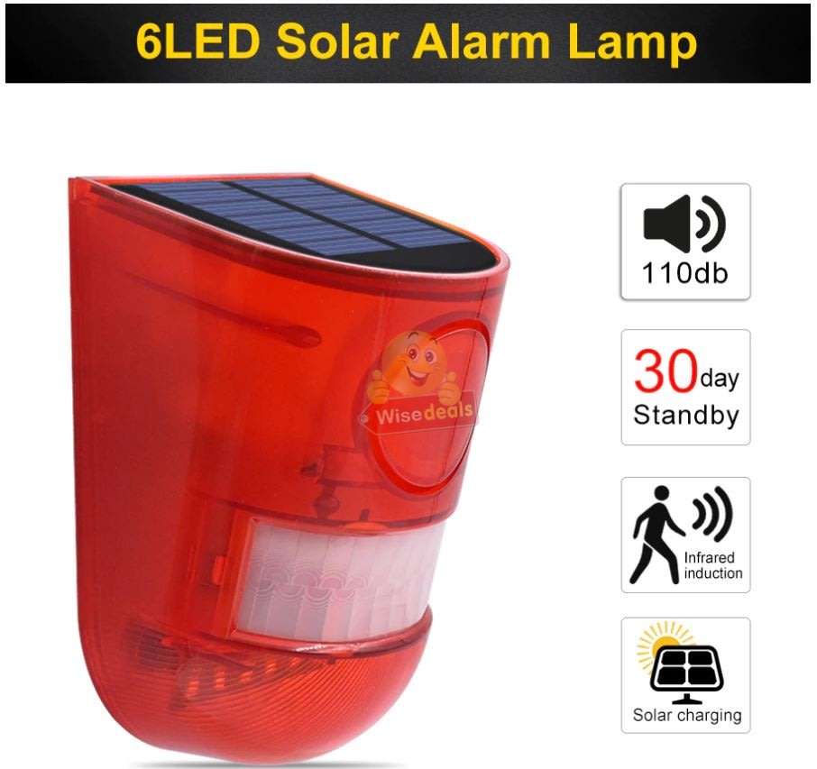 Waterproof Motion Sensor LED SOLAR ALARM LIGHT - Your all-in-one Security Necessity