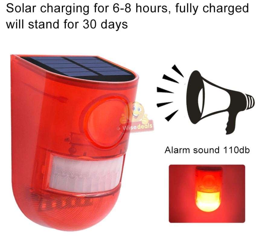 Waterproof Motion Sensor LED SOLAR ALARM LIGHT - Your all-in-one Security Necessity