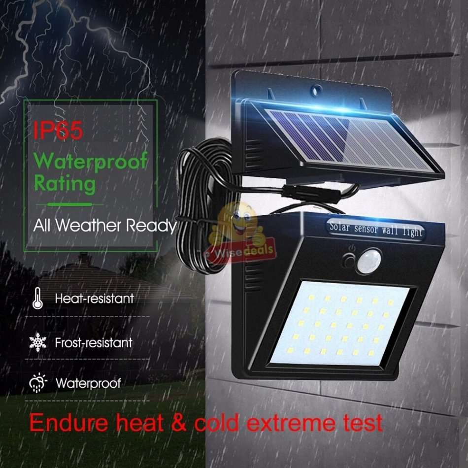 NEW 2-IN-1 SOLAR SPLIT Wall Light with 3 Modes, PIR Motion Sensor, Waterproof & Eco-Friendly