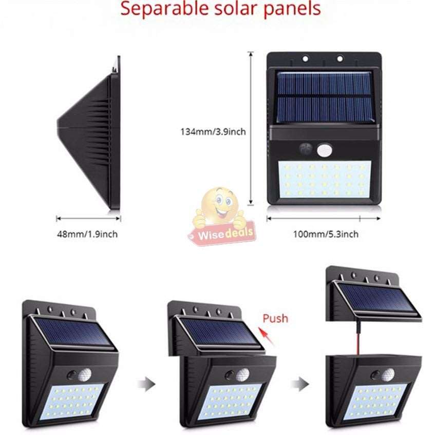 NEW 2-IN-1 SOLAR SPLIT Wall Light with 3 Modes, PIR Motion Sensor, Waterproof & Eco-Friendly