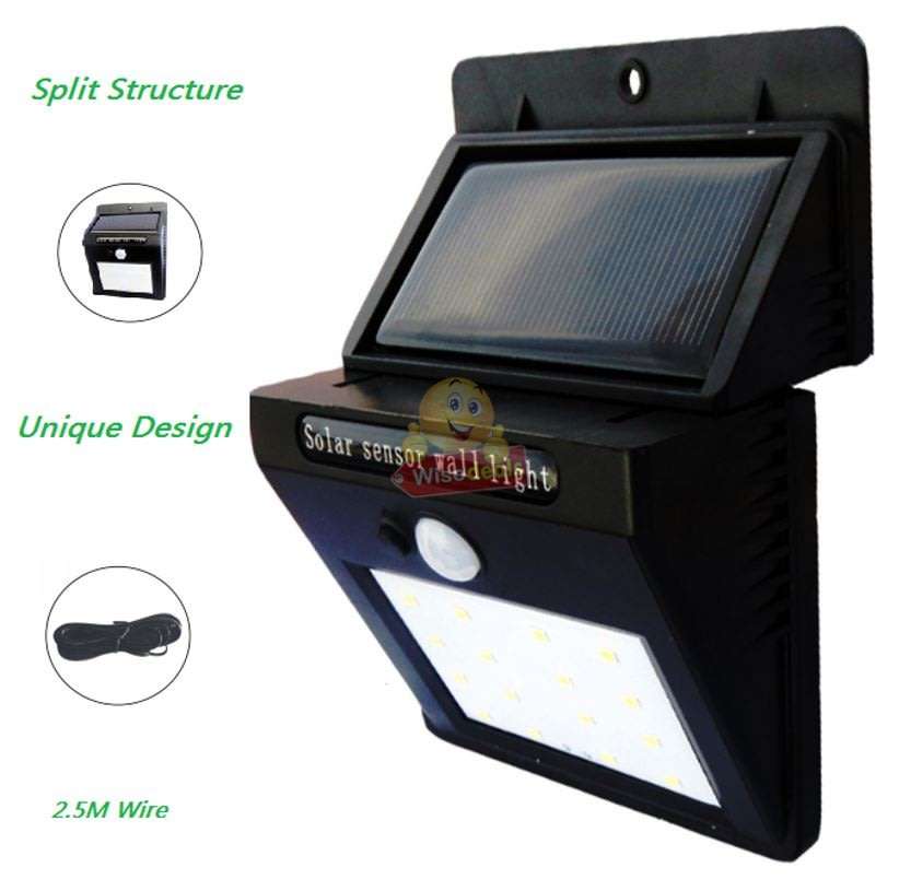 NEW 2-IN-1 SOLAR SPLIT Wall Light with 3 Modes, PIR Motion Sensor, Waterproof & Eco-Friendly