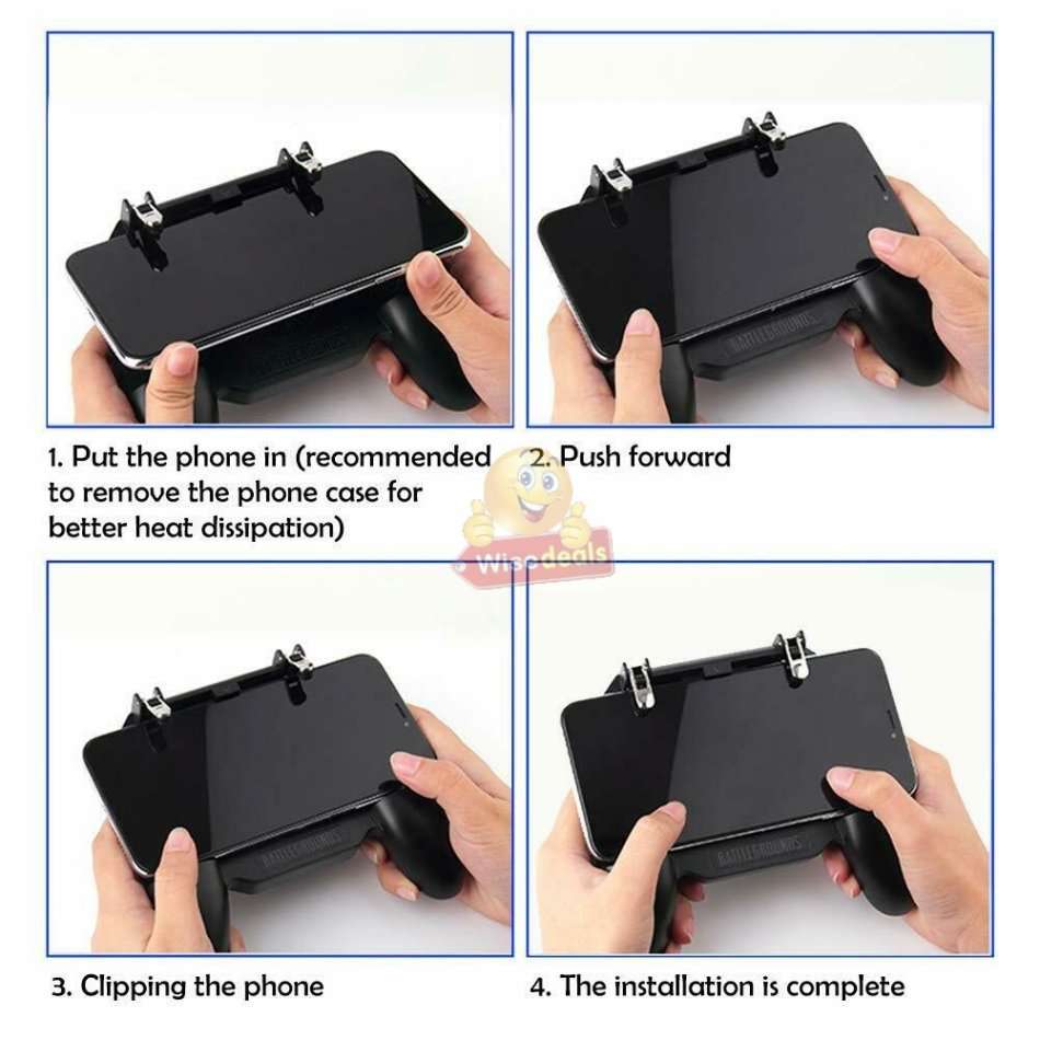 4-IN1 Mobile Game Controller, Works as Gamepad, Gaming Trigger, Phone Charging & Cooling Fan