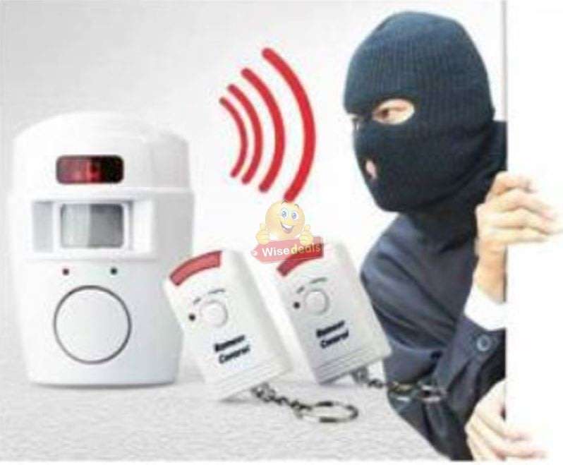 Wireless PIR Motion Sensor Alarm With 2 Remotes and Mount Bracket, Secure your Home