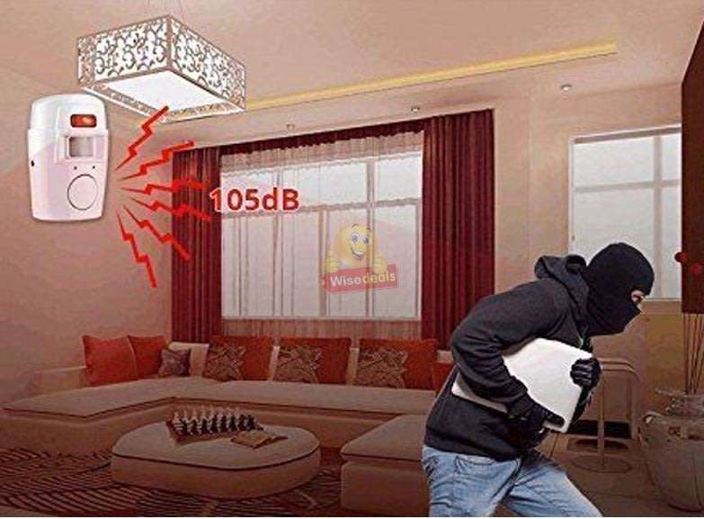 Wireless PIR Motion Sensor Alarm With 2 Remotes and Mount Bracket, Secure your Home
