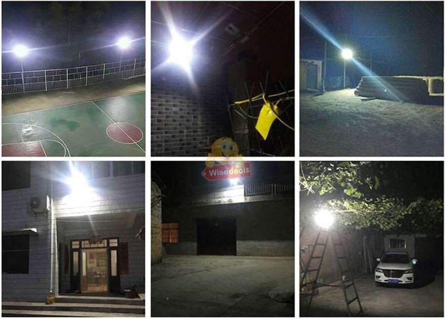 Super Bright 100W Solar Flood Light, Waterproof, Intelligent Light Control, Wireless Remote Control