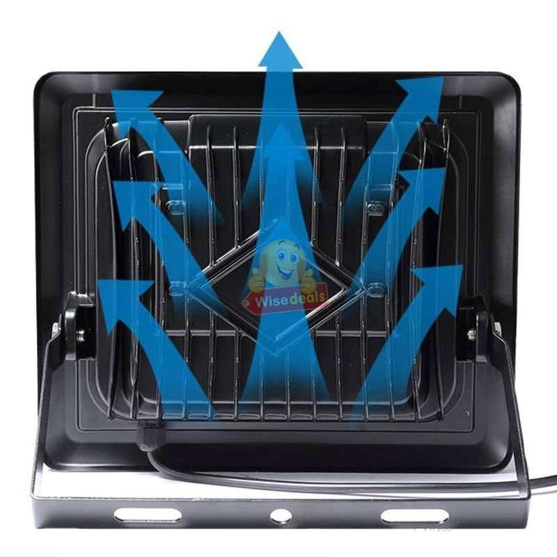 Super Bright 100W Solar Flood Light, Waterproof, Intelligent Light Control, Wireless Remote Control