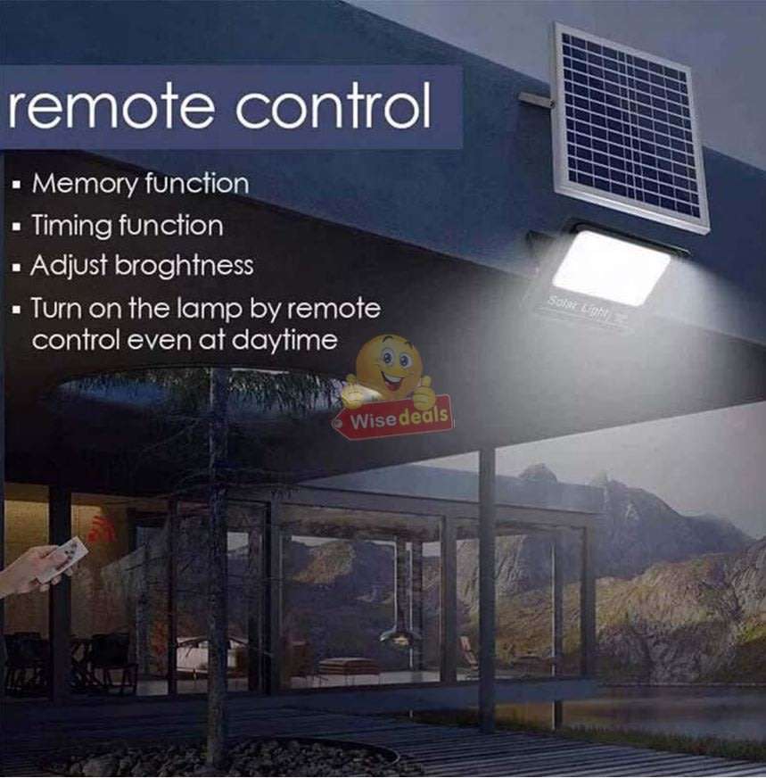 Super Bright 100W Solar Flood Light, Waterproof, Intelligent Light Control, Wireless Remote Control