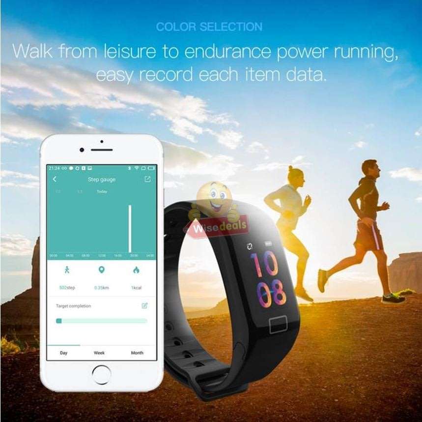 Bluetooth Fitness Smart Watch - Monitor Heart Rate, Blood Pressure, Blood Oxygen, Calorie, Distance