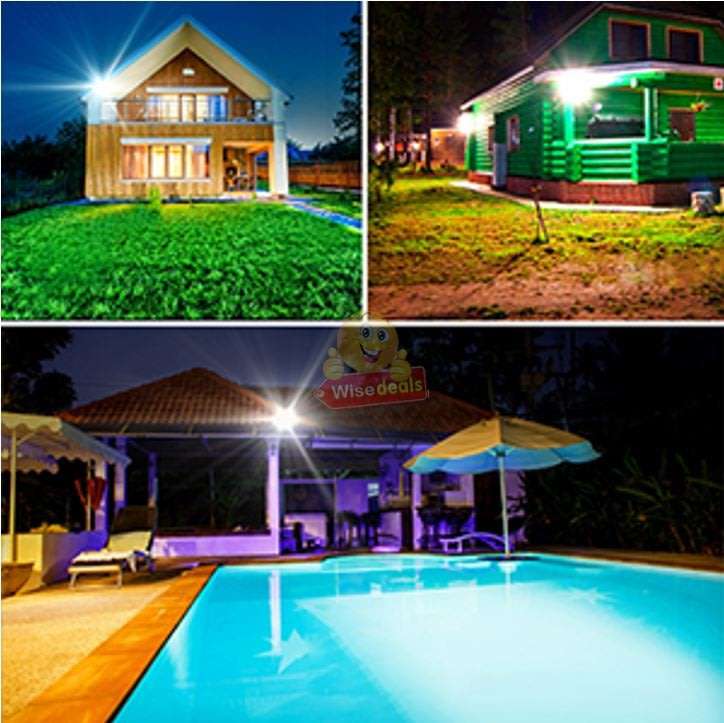 Super Bright 100W Solar Flood Light, Waterproof, Intelligent Light Control, Wireless Remote Control