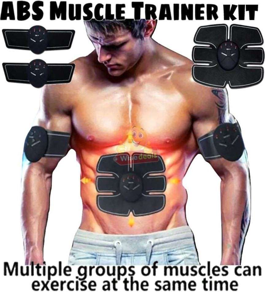 Home Gym - Wireless Electronic EMS 6 Pack Abs Muscle Simulator Kit with 5 modes