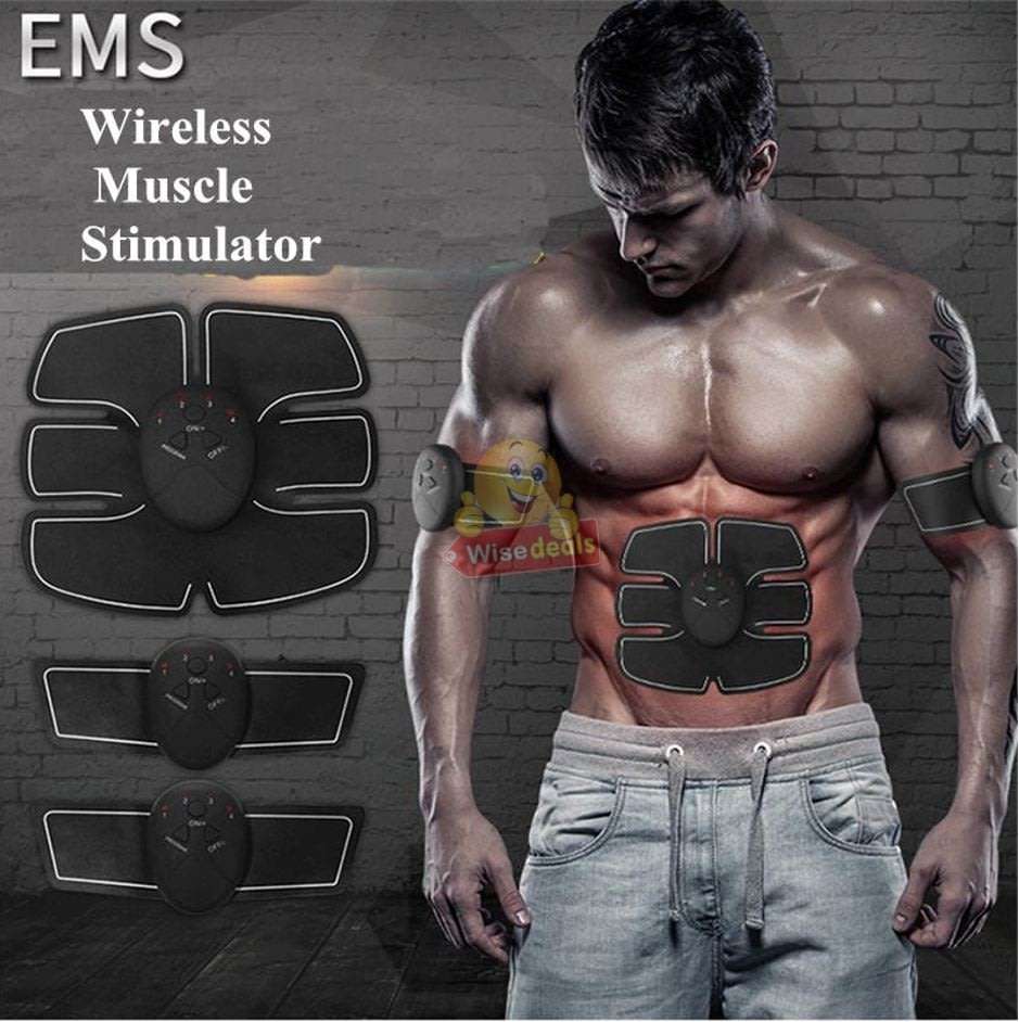 Home Gym - Wireless Electronic EMS 6 Pack Abs Muscle Simulator Kit with 5 modes