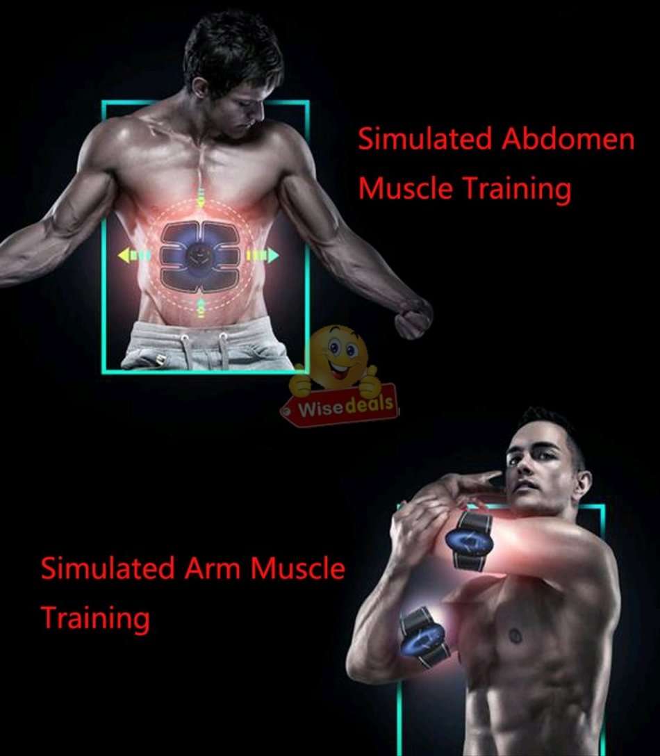 Home Gym - Wireless Electronic EMS 6 Pack Abs Muscle Simulator Kit with 5 modes