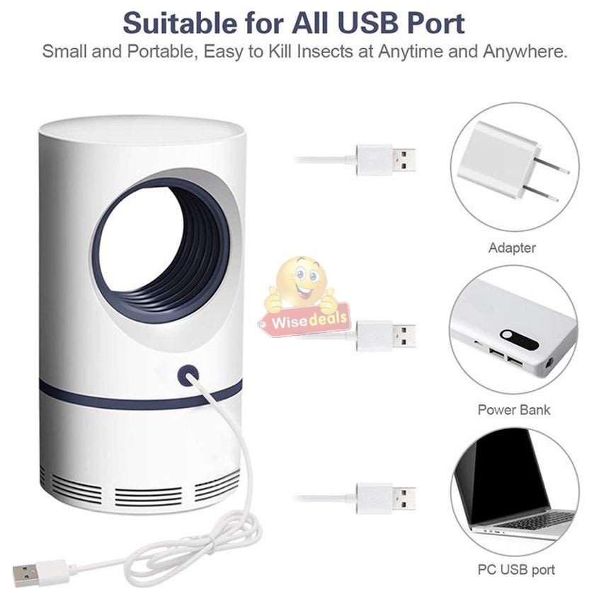 Effective UV Light Mosquito and Insect Killer, powered by USB for Indoor and Outdoor use