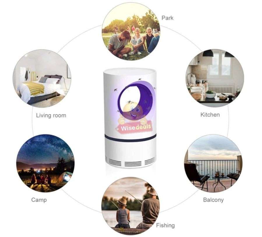 Effective UV Light Mosquito and Insect Killer, powered by USB for Indoor and Outdoor use