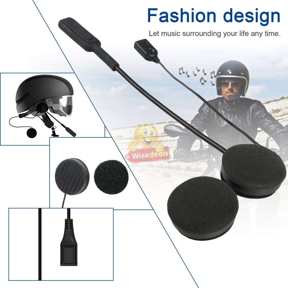 Wireless Bluetooth Headset designed for Motorcycle Riders with Voice Support