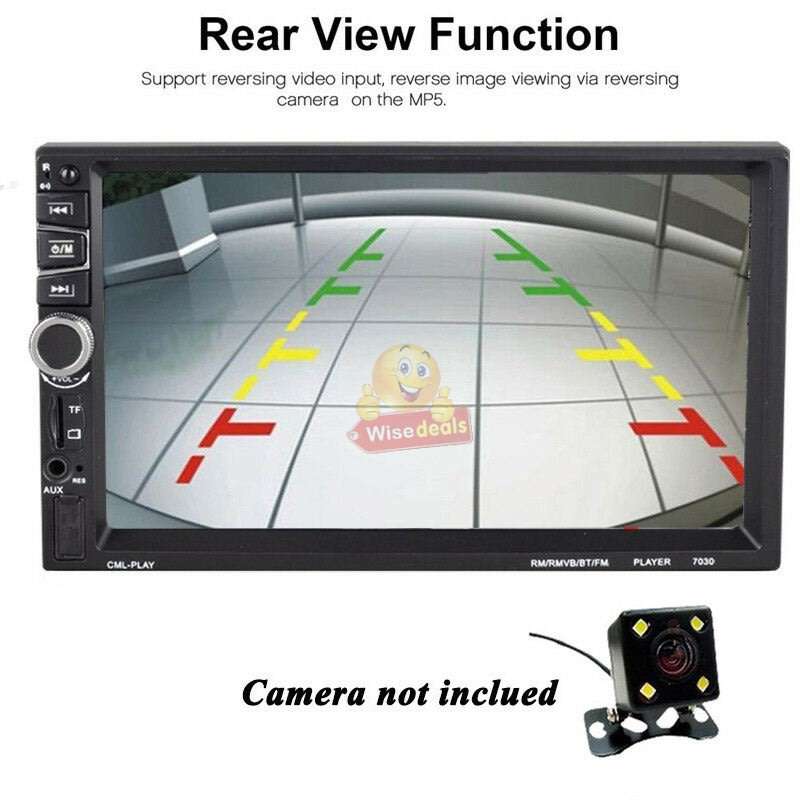 7'' 2Din Car MP5 Bluetooth Stereo FM/TF/USB/AUX Radio Mirror Link for Android GPS