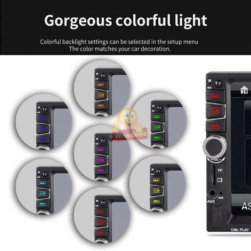 7'' 2Din Car MP5 Bluetooth Stereo FM/TF/USB/AUX Radio Mirror Link for Android GPS