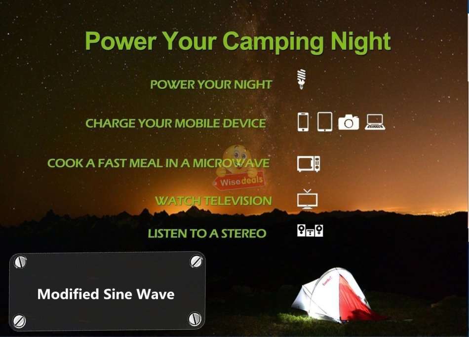 Solar Power Inverter - 2000W Constant Power & 4000W Surge Power, Convert 12V DC to 220V AC