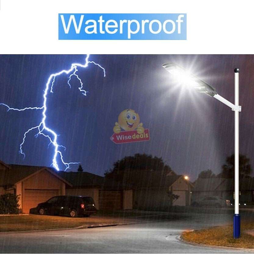 Super Bright 120W LED SOLAR Street Light with Remote, PIR, Motion Sensor, Waterproof with 3 Modes