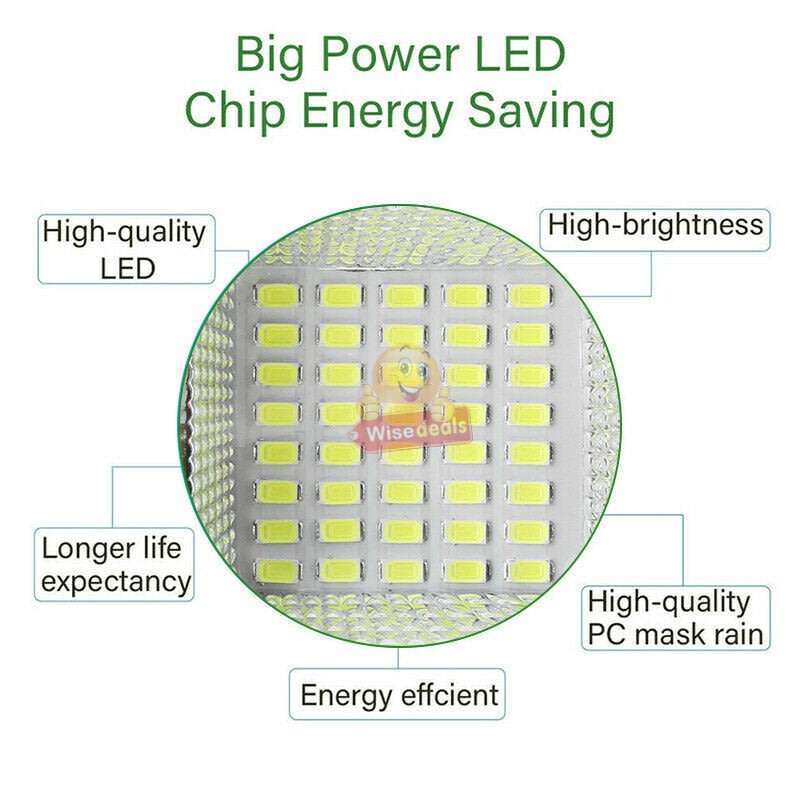 Super Bright 120W LED SOLAR Street Light with Remote, PIR, Motion Sensor, Waterproof with 3 Modes