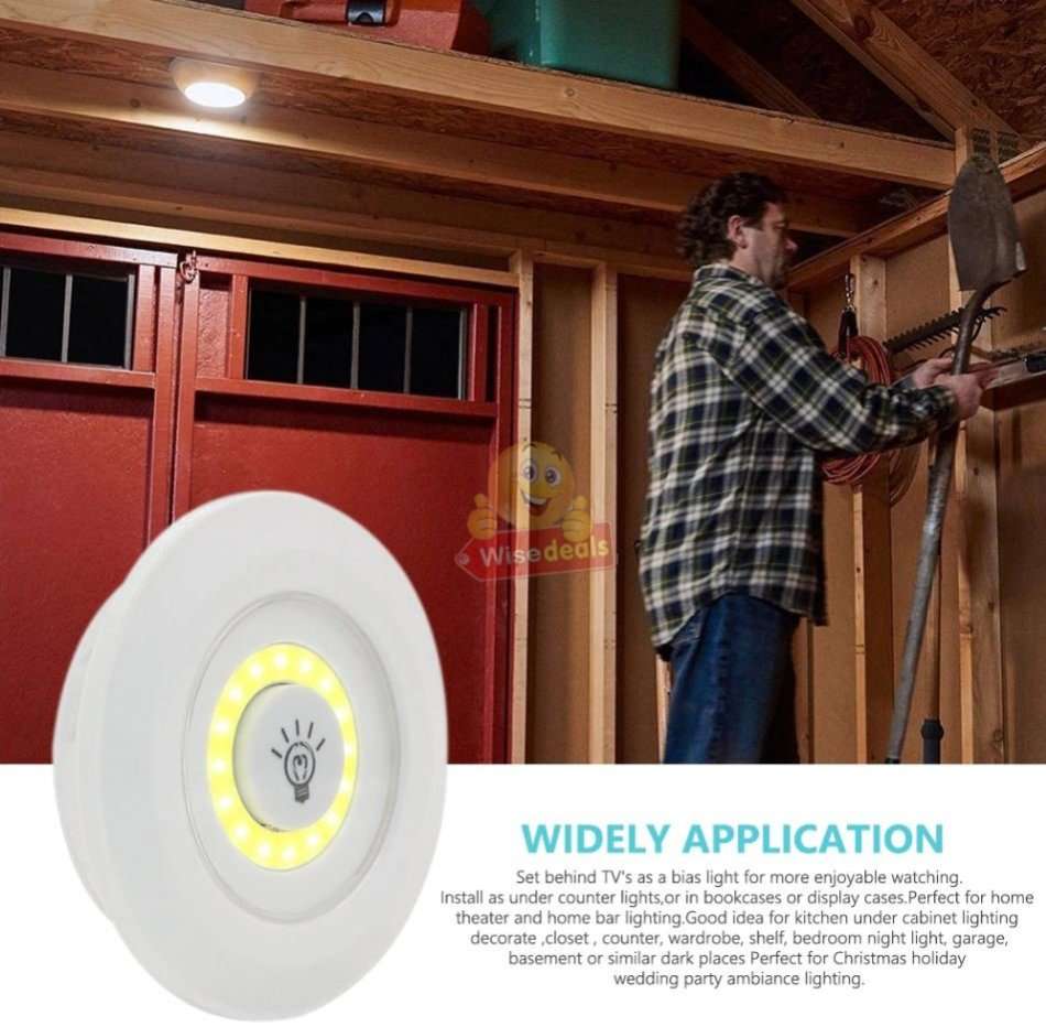 3 Piece Wireless, Adjustable, Multi-fnctional COB LED Light Set with Remote, Dimmer Control & Timer